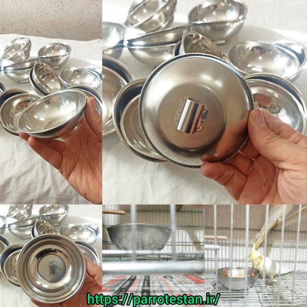 کاسه استیل کف قفس
