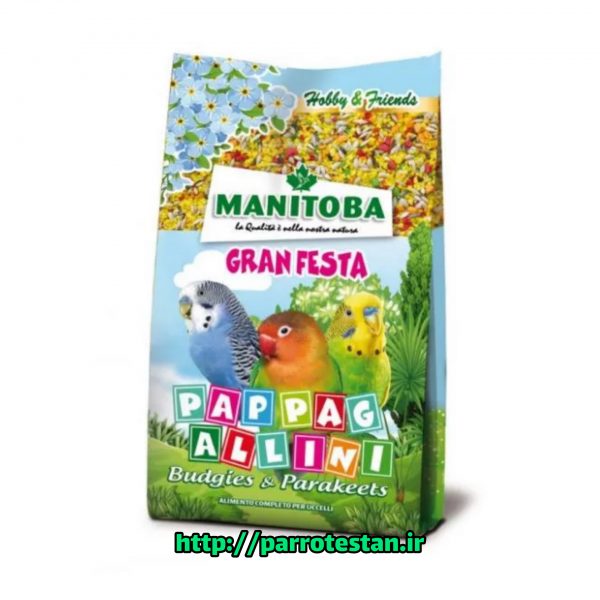 غذای   تخم مرغی منیتوبا  میوه ای کامل مناسب برای پاراکیتهای کوچک )مرغ عشق، طوطیGRAND FIESTA PARAkEETS