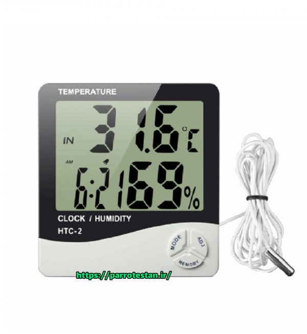 دماسنج رطوبت سنج دیجیتالی دما دوسنسور مدل HTC-2