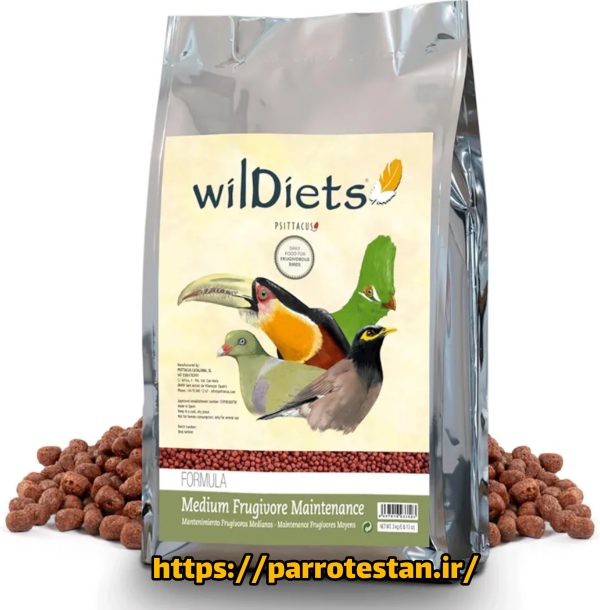 غذای مرغ مینا پلت وانواع کبوتر  طوطی توکان   MEDIUM FRUGIVORE MAINTENANCE